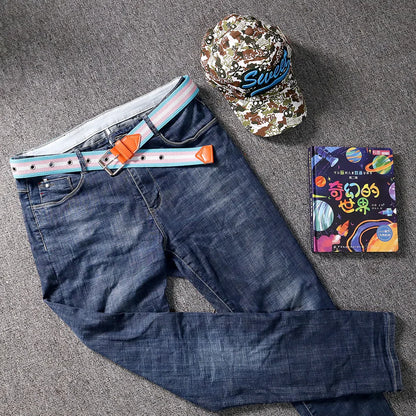 Rainbow Pride Canvas Belt with  - Versatile & Stylish for Jeans
