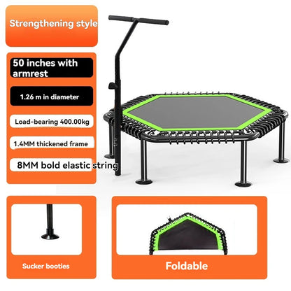 Indoor bungee cord,50-inch trampoline,adult fitness equipment,weight loss equipment,bungee jumping bed,leisure and entertainment