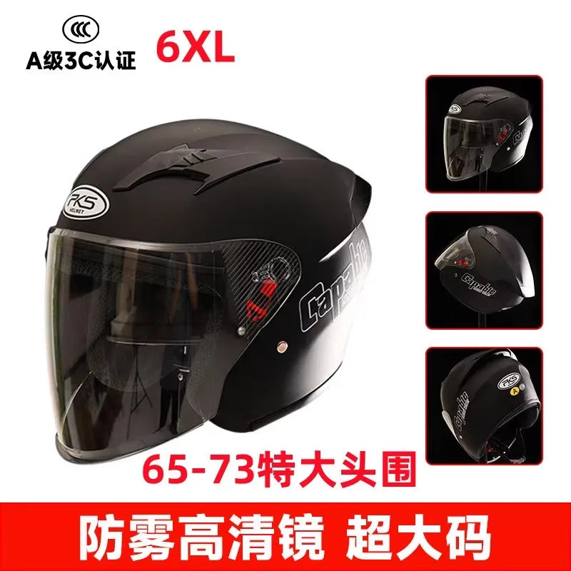 5XL 6XL 7XL Big Size Unisex Motorcycle Helmet Big Head Circumference 60-76cm Riding Safety Helmet All Seasons Casco