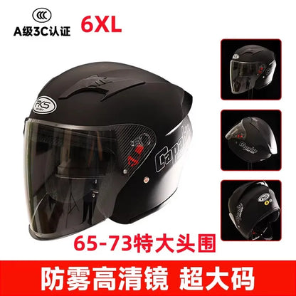 5XL 6XL 7XL Big Size Unisex Motorcycle Helmet Big Head Circumference 60-76cm Riding Safety Helmet All Seasons Casco