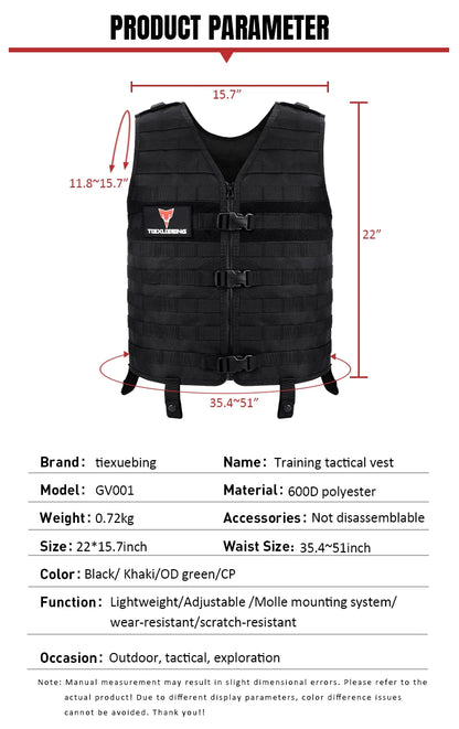 Military Tactical Molle Vest Airsoft Lightweight Gear Load Carrier Vest Camouflage CS Wargame Hunting Adjustable Waistcoat
