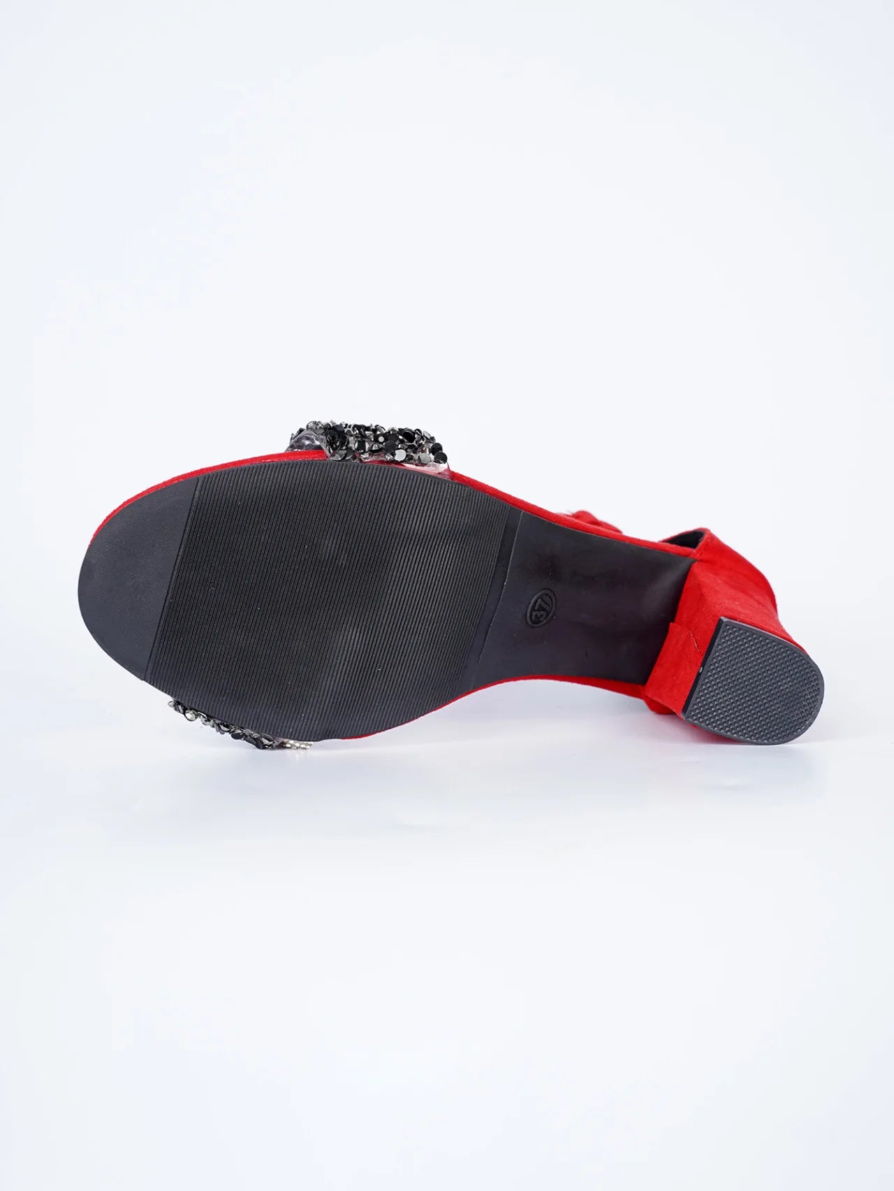 Women's  Summer Fashion Sandals Medium High Heel ne button Sandals Outdoor Fashion Sandals Women Heels Black Red Sandalias