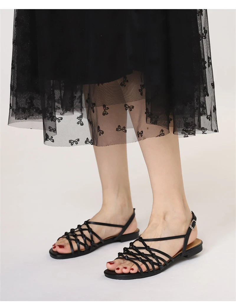 ZAROY Luxury Gold Gladiator Flat Sandals Woman Summer Narrow Band Open Toe Roman Shoes Casual Strap Sandalia Zapatos босон