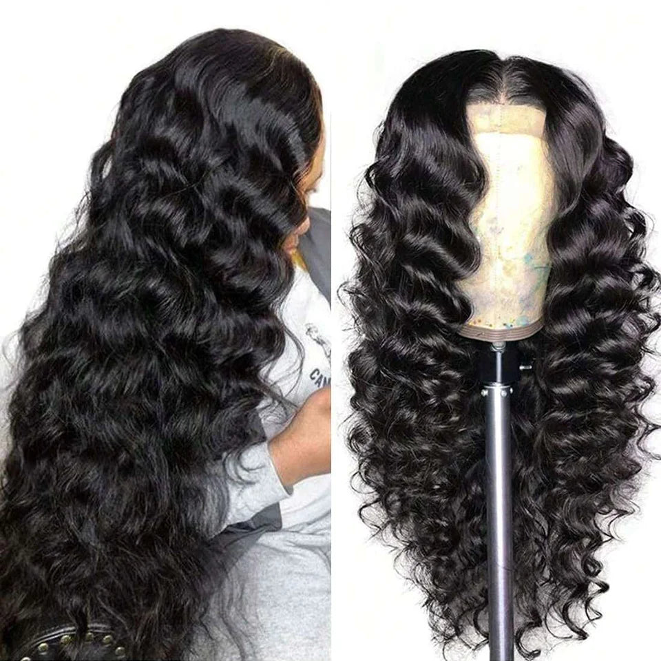 100% Human Hair 13x6 HD Deep Wave Lace Frontal Wigs 13x4 Water Curly 5x5 Glueless Lace Front Wig 30 40 Inch