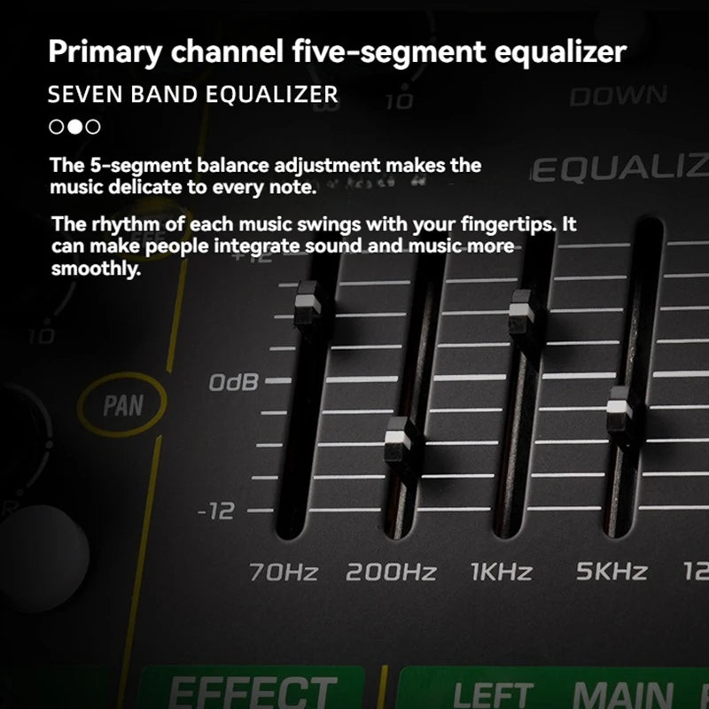 4 / 8-Channel Mixer DSP Reverberation Effect Professional Bluetooth USB Audio Mixer Balance Family Karaoke Stage Performance KTV