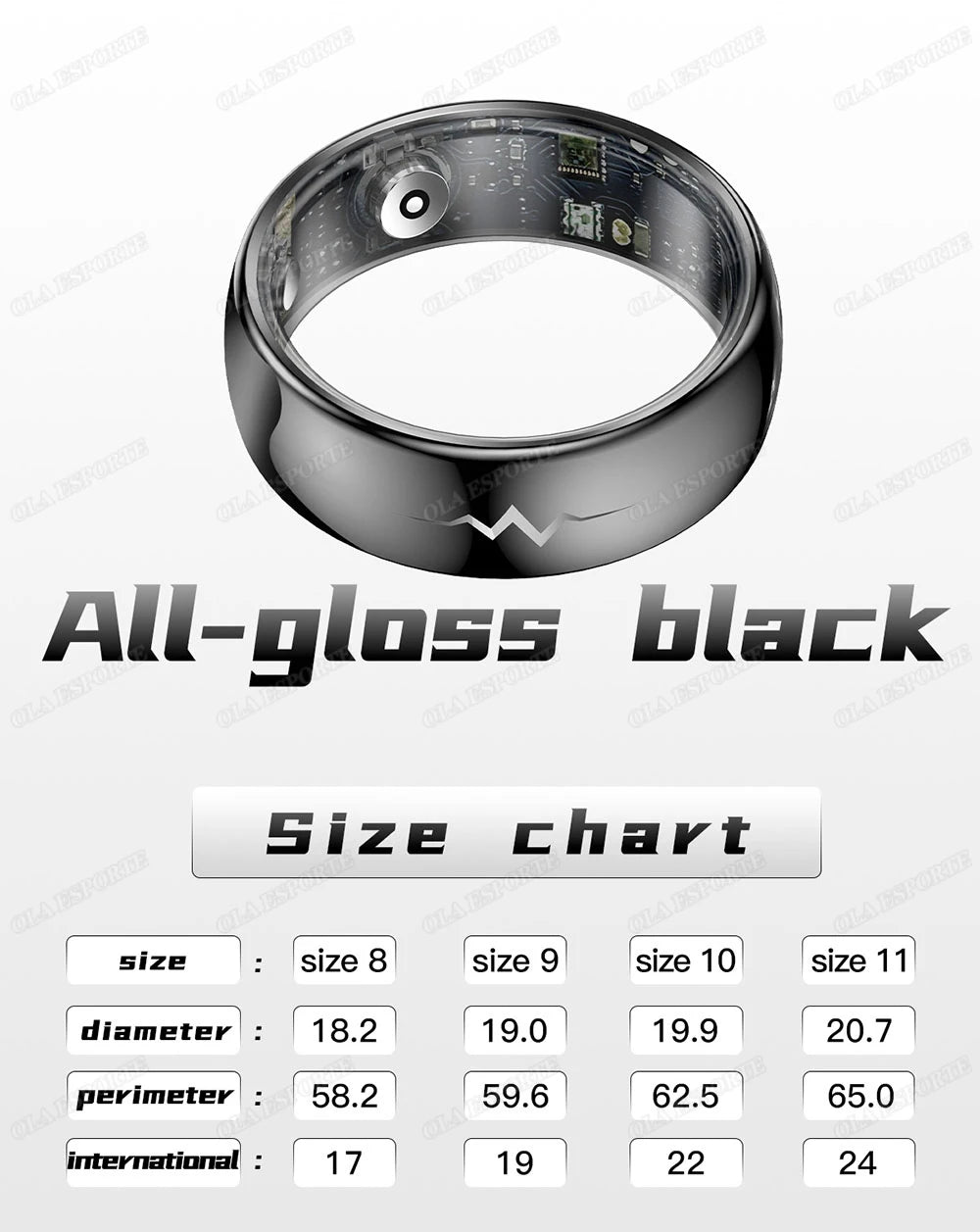 New ECG Smart Ring Men Women Bluetooth Blood Heart Rate Blood Oxygen Health Monitoring Multi Sports 5ATM Waterproof smartring