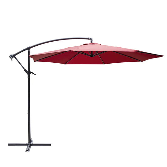 Courtyard Large Square Outdoor Sunshade Umbrella with Solar Lights Metal Frame Beach Balcony Stall Beach Umbrella