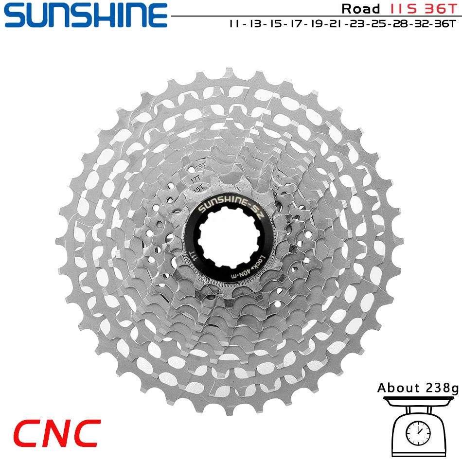GOLDIX Ultralight CNC Road Bike Cassette 11/12 Speed k7 11S 12S 28T/32T/34T/36T Cassette Sprocket for SHIMANO HG