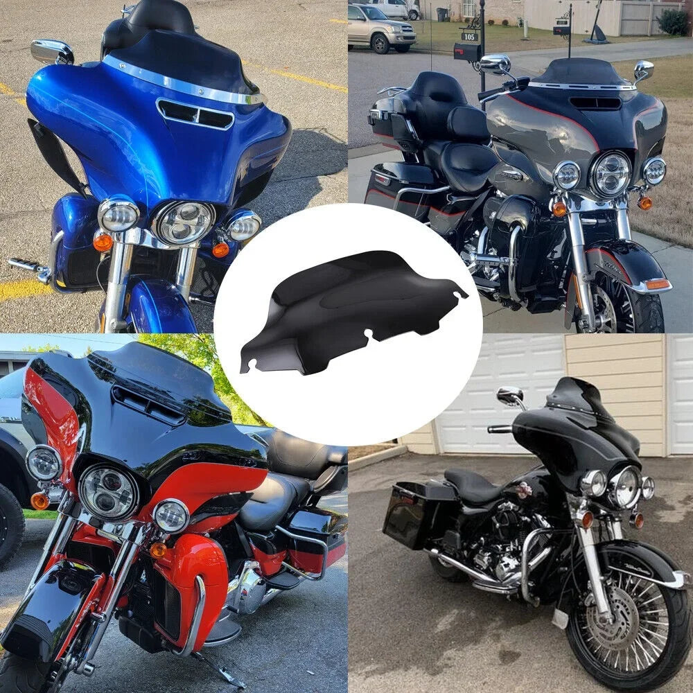 8" Motorcycle Wave Fairing Windshield Windscreen Cover For Harley Touring Electra Street Glide Ultra Classic FLHX FLHT 1996-2013