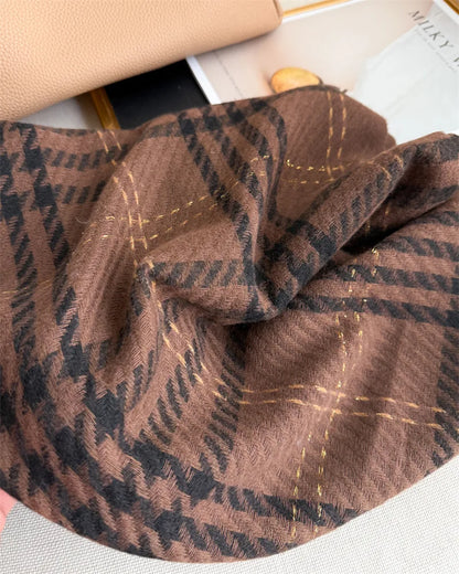 Houndstooth Scarf Men Women Autumn Winter Cashmere Scarves Wrap Student Fashion Thicken Warm Long Tassel Shawl Lady Bufanda New