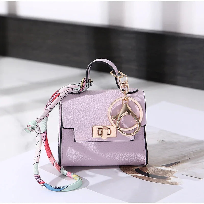 Mini Bag Pendant Small Keychain Case Bag Hanging Accessory Cute Earphone Storage Bag Pendant Keychain Bag Pendant Decoration