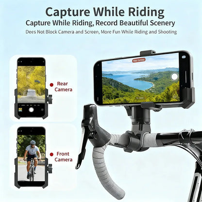 Shockproof  Motorcycle Phone Holder, Universal Bike Handlebar Mount for GPS Navigation, Compatible with E-Bike Mountain Bicycle