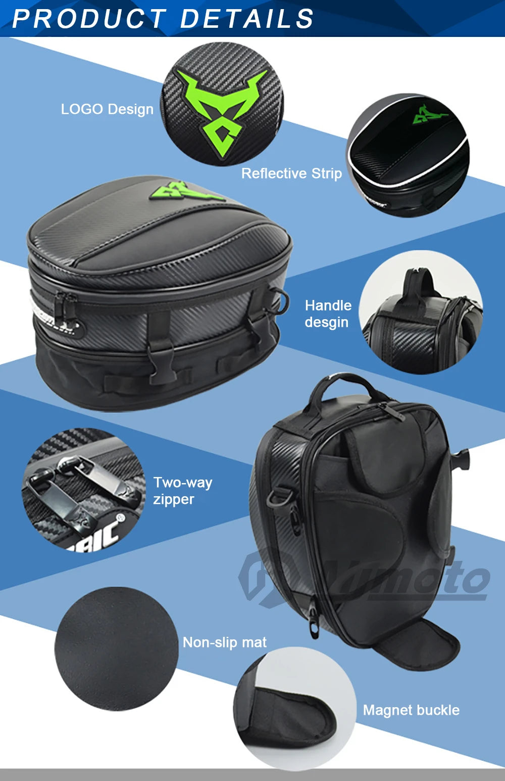 Motocentric Waterproof Motorcycle Tail Bag Multifunction Motorcycle Rear Seat Bag High Capacity Motorcycle Bag Rider Backpack
