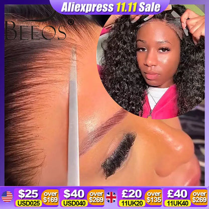 Water Wave 9x6 Ultra Fitted Glueless Wig Human Hair Ready To Wear 34in 250% Real HD Lace Human Hair Lace Frontal Wig Pre Plucked