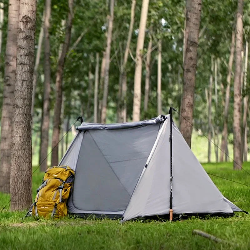 Camping Single Layer Two Person Tent Shelter 2 In 1 Windproof Light Weight Tent (No Poles)