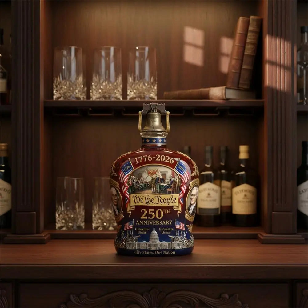 250 Anniversary USA Ornament, 250th Anniversary Commemorative Whiskey Bottle, Drink Party Personal Reserve Patriotic Decoration