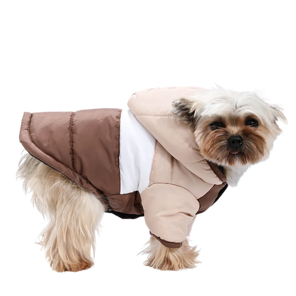 Autumn Dog Clothes Winter Pet Dog Coat With Hooded For Small Medium Dogs Cats Windproof Puppy Solid Overalls Yorkshire Bulldog
