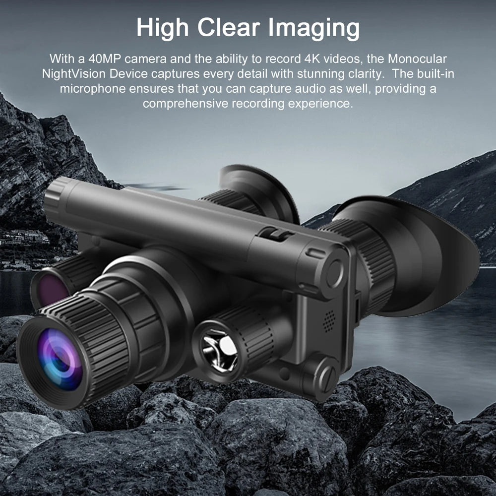 Z9157 Monocular Night Vision Device 40MP 4K Digital Infrared Telescope 600m Night Vision Distance Support Photo Video Recording