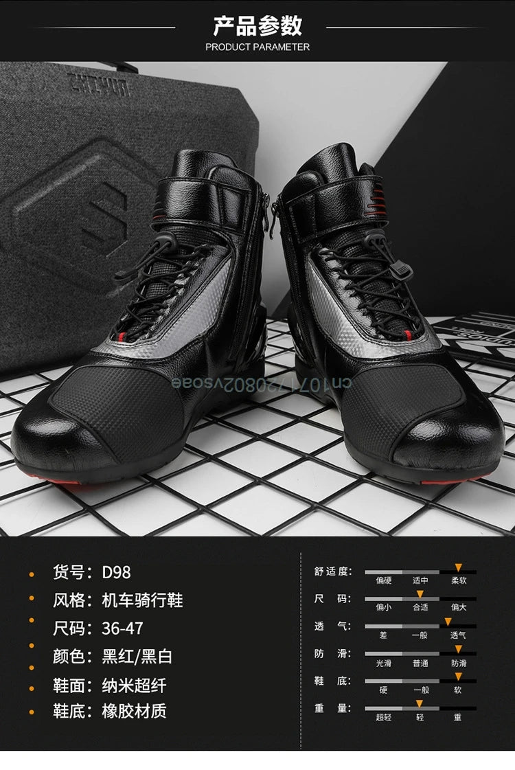 Motorcycle Riding Boots Men Women Knight Outdoor Waterproof Sneakers Shoes Off-road Professional Leisure Protective Riding Boots