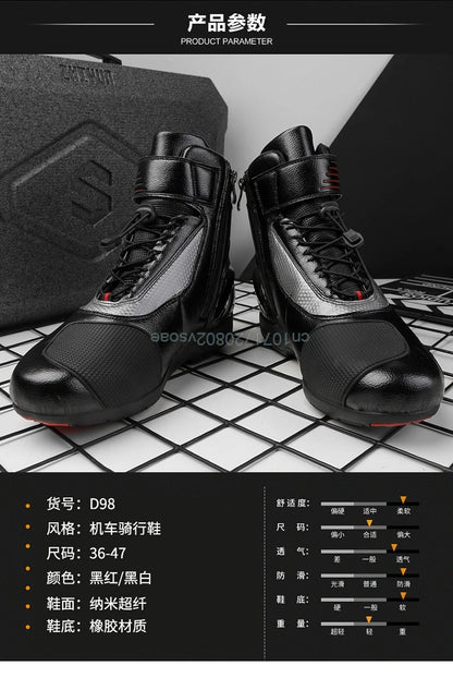 Motorcycle Riding Boots Men Women Knight Outdoor Waterproof Sneakers Shoes Off-road Professional Leisure Protective Riding Boots