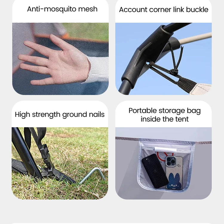Sonuto Tent outdoor camping overnight two-bedroom portable thickened field awning camping equipment family gathering