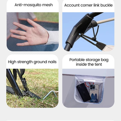 Sonuto Tent outdoor camping overnight two-bedroom portable thickened field awning camping equipment family gathering