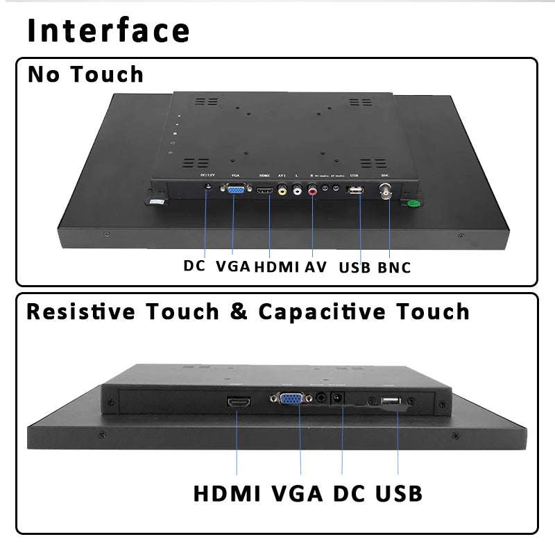 Zhixianda 27 Inch 1920*1080 Open Frame Industrial Monitor Capacitive Touch Screen Display With BNC VGA AV HDMI USB Interface