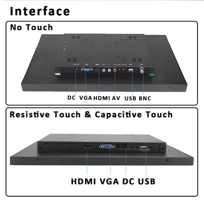 Zhixianda 27 Inch 1920*1080 Open Frame Industrial Monitor Capacitive Touch Screen Display With BNC VGA AV HDMI USB Interface