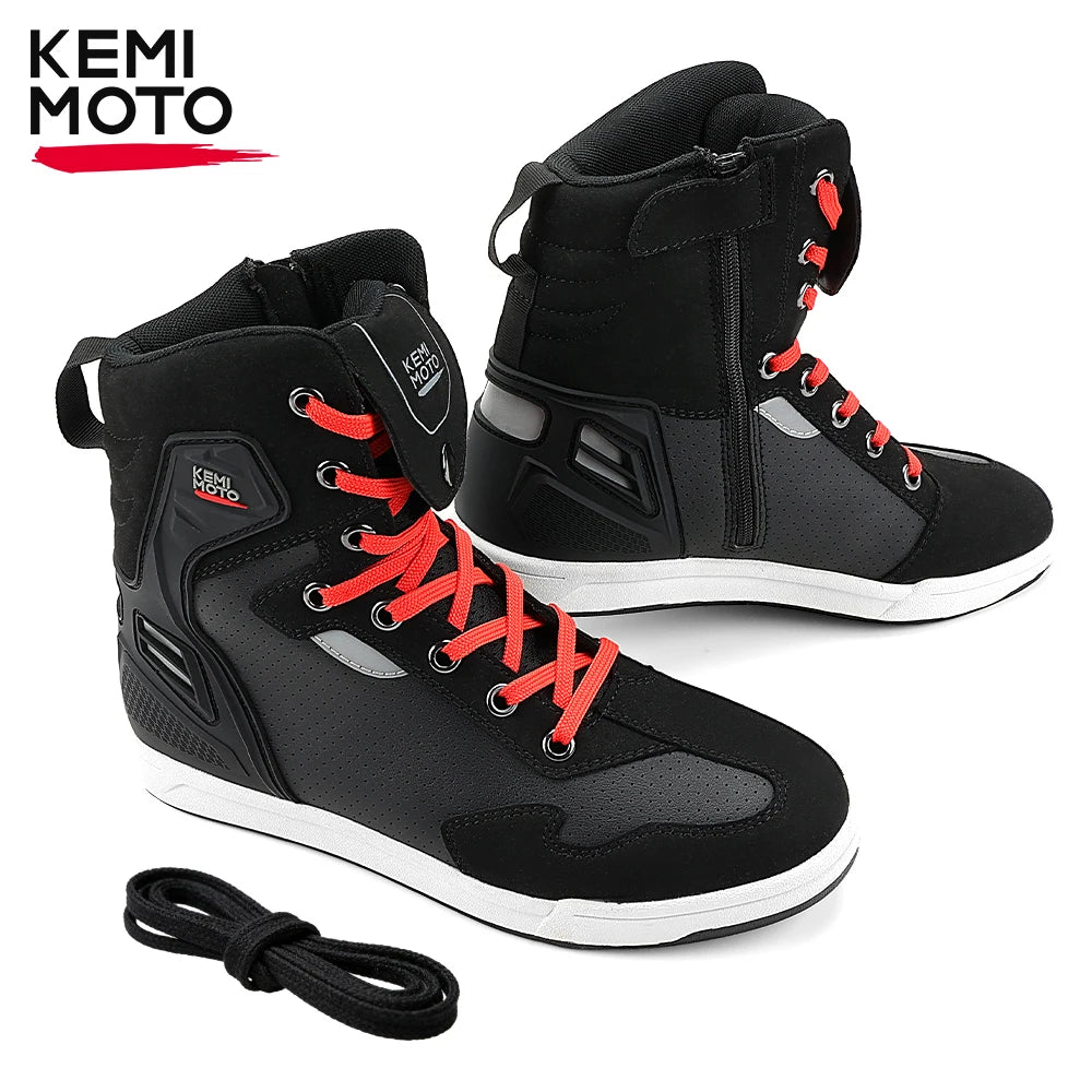 Motorcycle Summer Riding Shoes Men Riding Casual Short Boots  Anti-collision Reflective Protection Durable Equipments Moto Gear