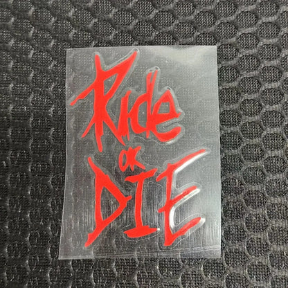 Ride or Die Bike Frame Stickers Bicycle Top Tube Waterproof Decals for MTB Bicycle Decorative Frame Bike Motorcycle Accessories