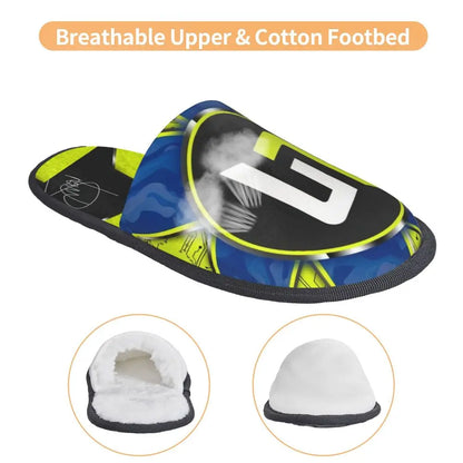 Custom British Lando Norris Racing Driver Guest Slippers for Spa Women House Slipper