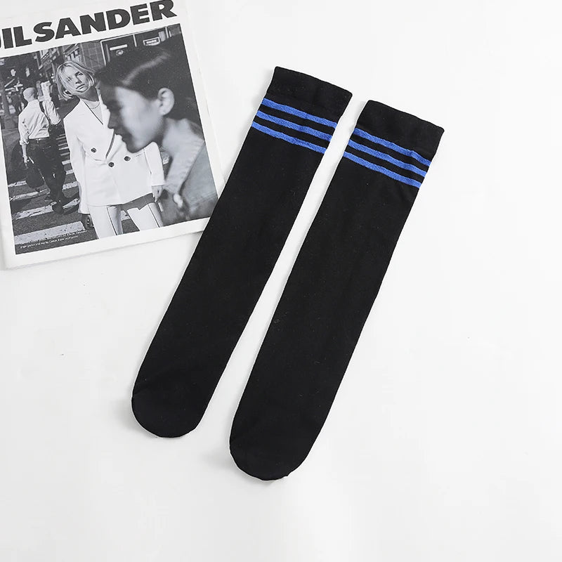 Spring/autumn over the knee socks kids baby girl Boy Football Stripes velvet school dance long toddler stocking calcetines rayas