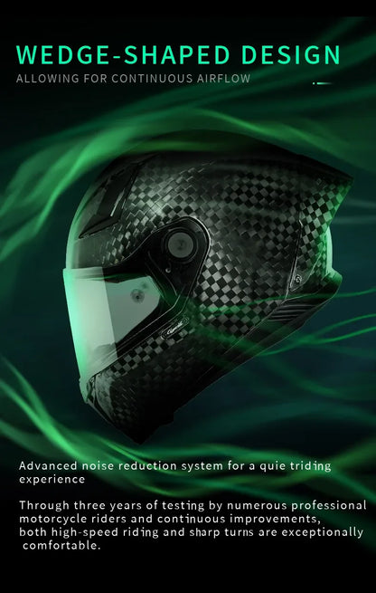 Unisex Lightweight Carbon Fiber Kevlar Full Face Motorcycle Street Bike Helmets Racing Helmet DOT ECE Approved CYRIL Casque Moto