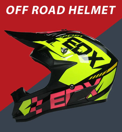 DOT Approved Off Road Helmet with Goggles Motocross Helmet Dirt Bike ATV Motorcycle Helmet Moped Dirtbike Racing Dirtbike Helmet