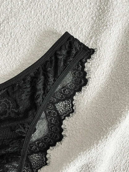 Women's Lingerie & Underwear， Eyelash Sxy Fancy Lace Strapping Underwire Bra &  Brazilian Panties ， Sexy Style