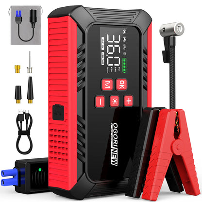 Jump Starter with Air Compressor 150PSI, 7000/8000A Portable Car Battery Booster (All Gas/16L Diesel)