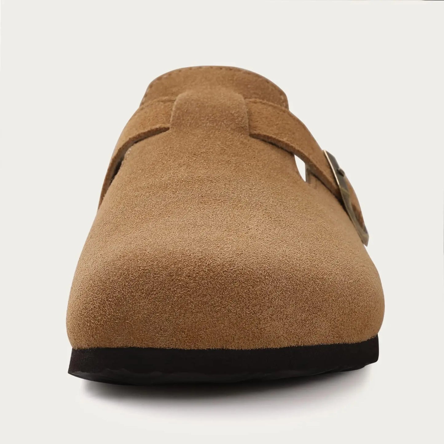 Kidmi New Cow Suede Women's Potato Shoes With Adjustable Strap Cork Insole Mules Outdoor Unisex Clogs Slippers With Arch Support