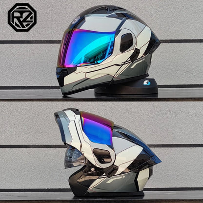 2025 High Quality Motorcycle Helmet Modular Flip Helmet Casco para Motos Dual Lens Full Helmet Casco para Motos DOT Approval