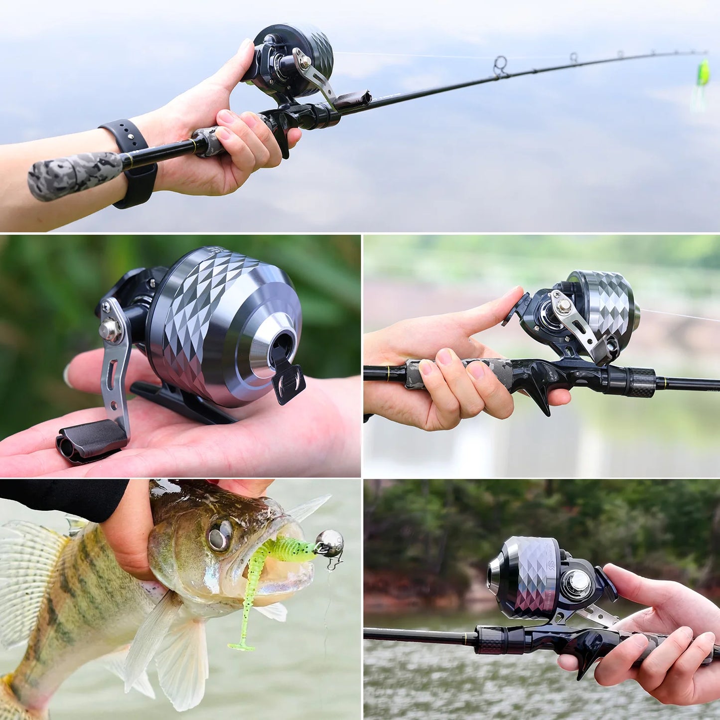 Sougayilang Colorful/Silver Fishing Reel 3.9:1 Gear Ratio&Double Roller Pin Paired with High Quality Ball Bearings Fishing Gear