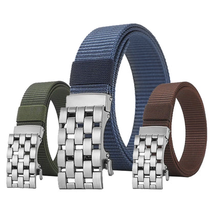 Men's Fabric Belt Nylon Canvas Automatic Belt Man Designer Belts Men Working Waistband Casual Men's Trousers Waist Belt ZX006