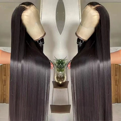 13X4X1 Lace Front Wig Synthetic 99J Red Burgundy 613 Honey Blonde Ginger Color Straight Prepluck Baby Hair Daily Party Glueless