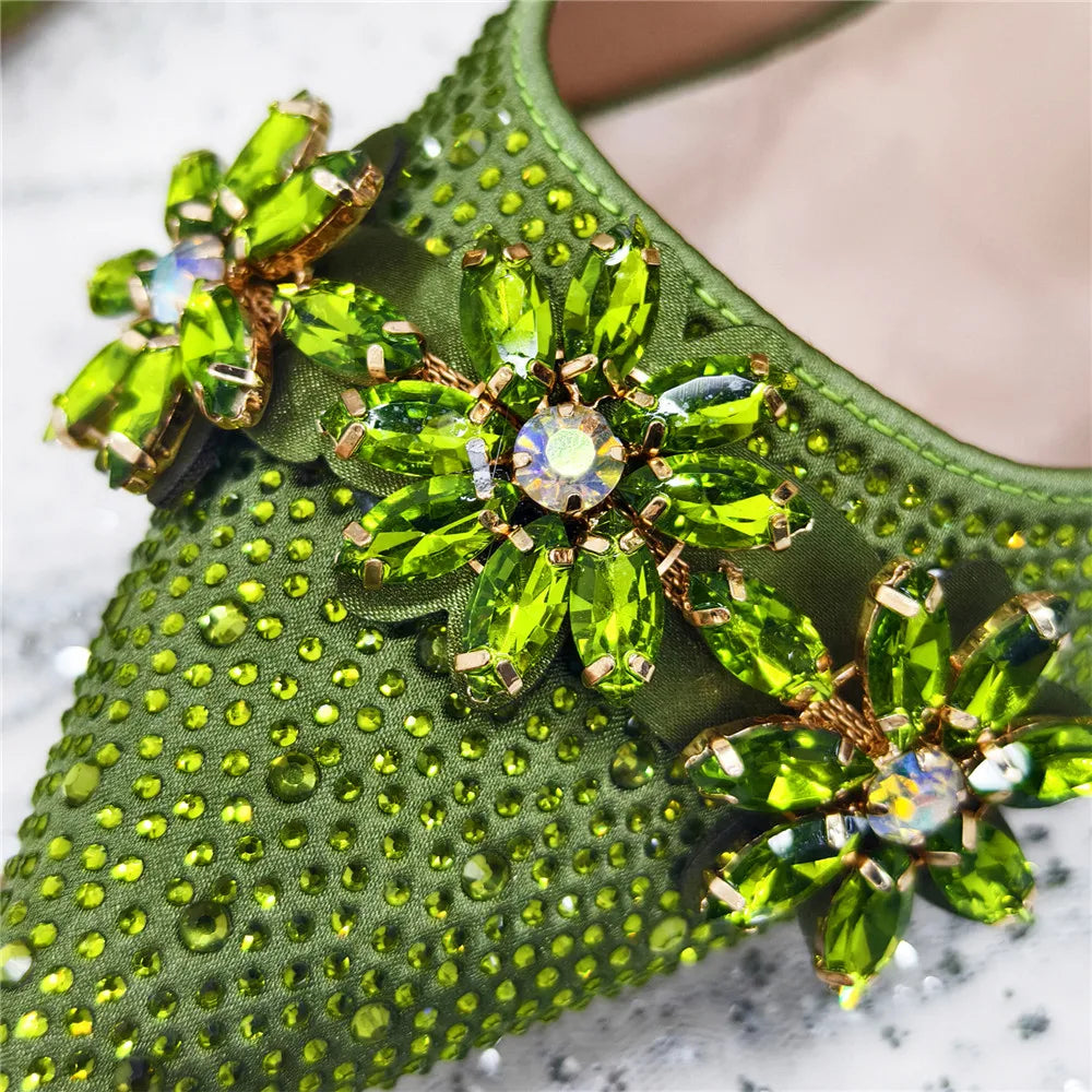 New Arrival African Women Shoes Decorated with Rhinestone Shoes for Women 2025 Designer Luxury Plus Size 43 Wedding Shoes Bride