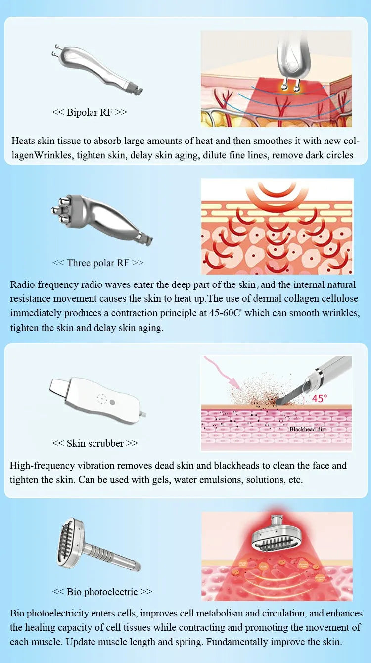 10 in 1 Multifunction Hydro Dermabrasion Cold Hammer Diamond Dermabrasion Oxygen spray dead skin Remove SPA Beauty Salon Device