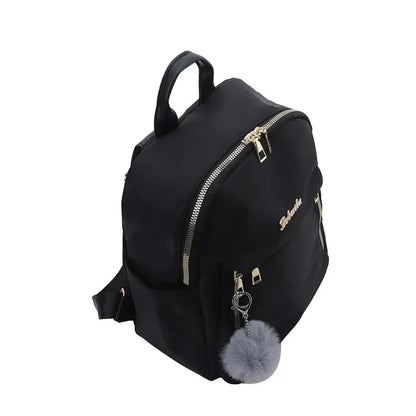 Simple Large Capacity Unisex Black Travel Backpack - Harajuku & High Street Style Student Backpack