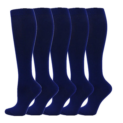 3/6/7 Pairs Compression Socks Women Medical Edema Running Socks Men Knee Length Cycling Socks  Football Basketball Outdoor trave