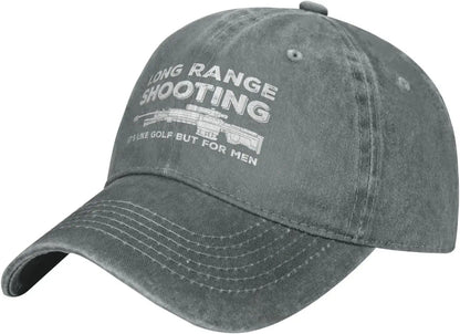 Funny Hat Long Ranges Shooting It's Like Golf But for Men Hat Men Dad Hats Cool Caps