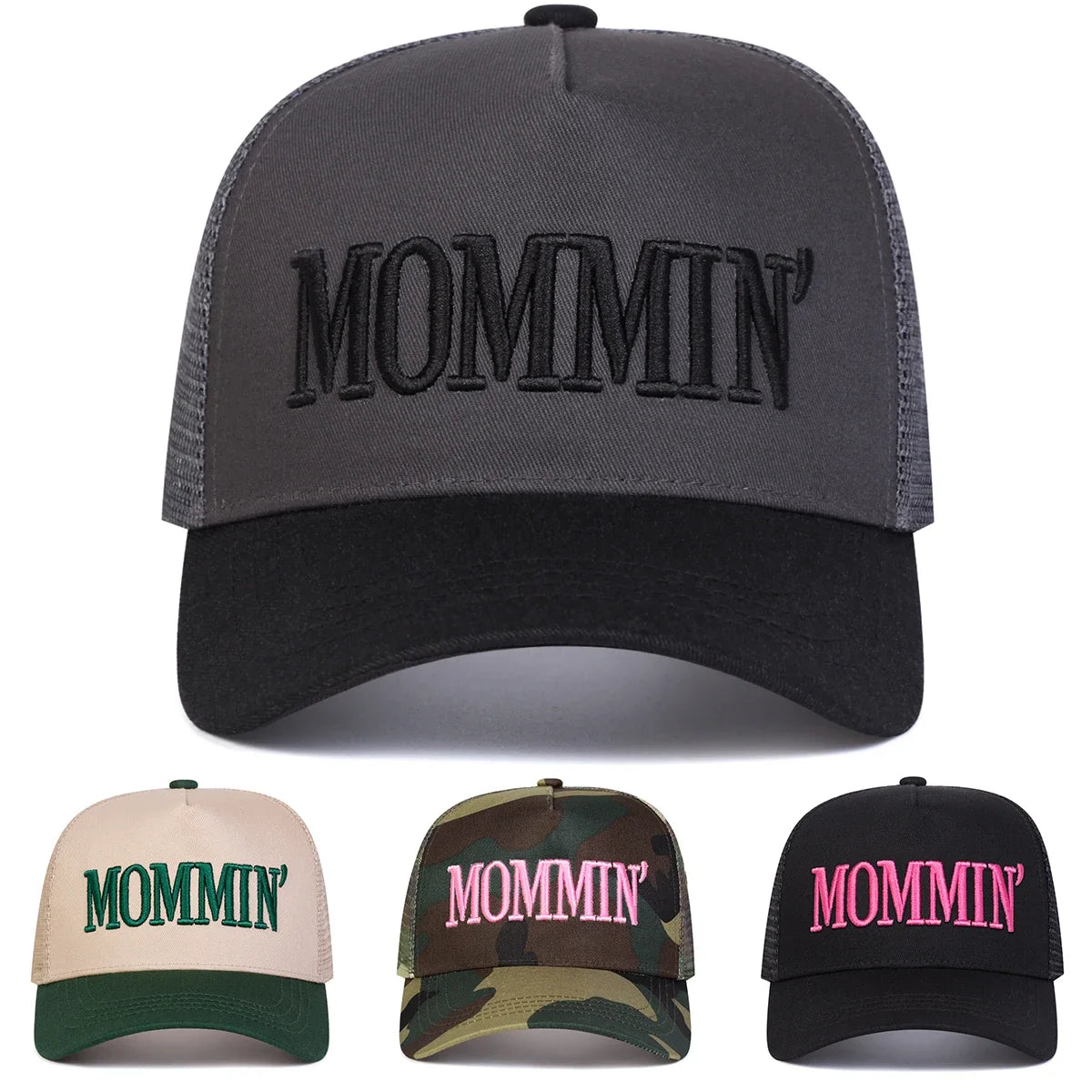 Unisex MOMMIN Letter Embroidery Baseball Net Caps Spring Autumn Outdoor Adjustable Casual Hats Sunscreen Hat Sports Cap