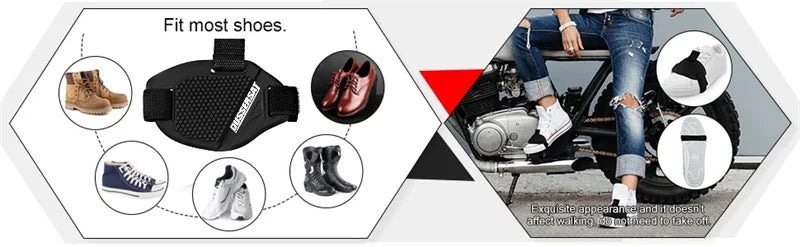 Motorcycle Boot Protection Pad Rubber Boot Protection Cover Adjustable Protection Anti-slip Pad Motorcycle Shoe Protection