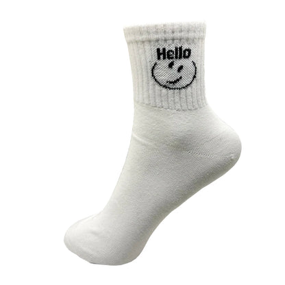 1/4 Pairs Woman Cotton Socks For Women Cotton Female Socks Set Woman Colorful Lady Socks Letter Printed Sock