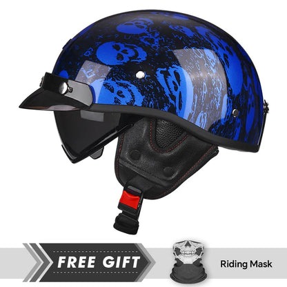 New Arrivals Retro Half Face Motorcycle Helmet DOT ECE Half Motorbike Helmets Men Women Unisex Low Profile Half Helm